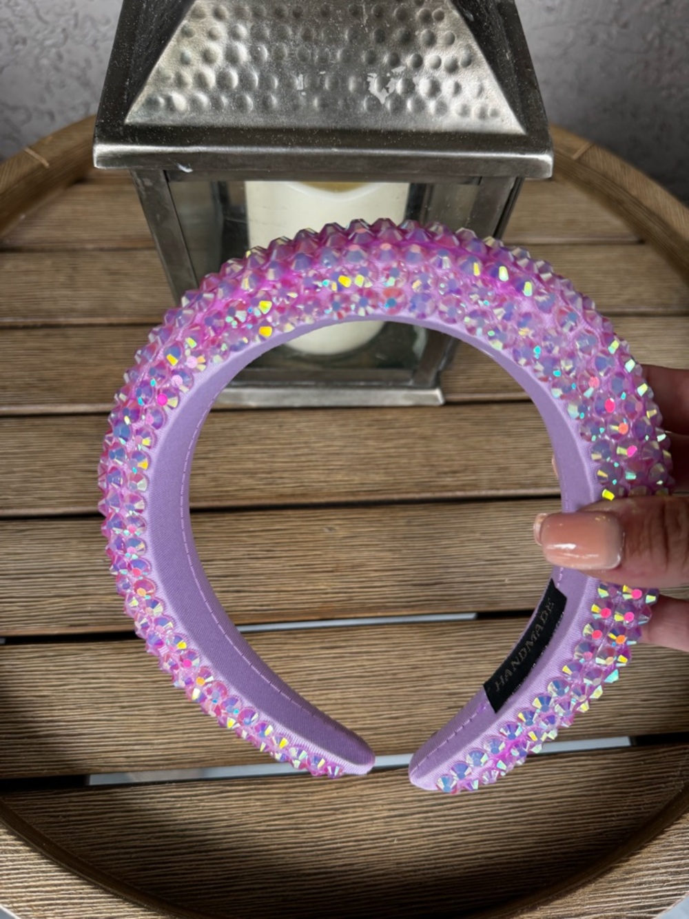 Stunning Lavender Crystal Padded Headband